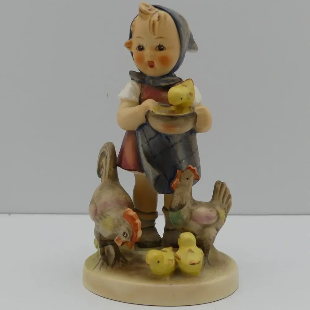 Lot of 3 Goebel Hummel Figurines Children Birds Chickens W. Germany Vintage